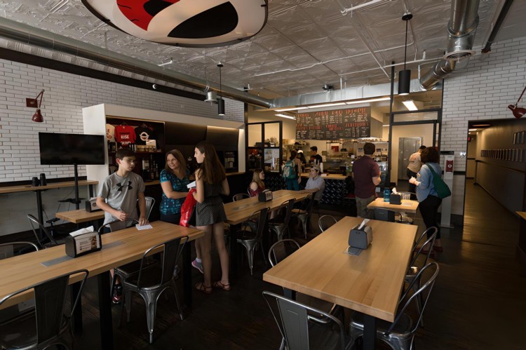 Interior view of Zombie Coffee and Donuts